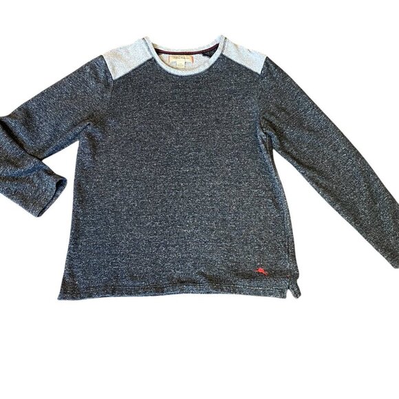 Tommy Bahama Men’s Crew Neck Sweater Navy/Gray Sz L. #344G - Picture 2 of 7